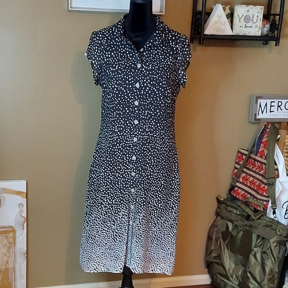 Voir Voir Polka-dot Midi Dress Size 8 - Picture 9 of 17